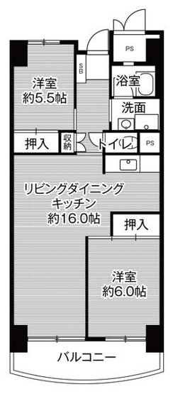 【間取り】 | ビレッジハウス香椎浜タワー1号棟