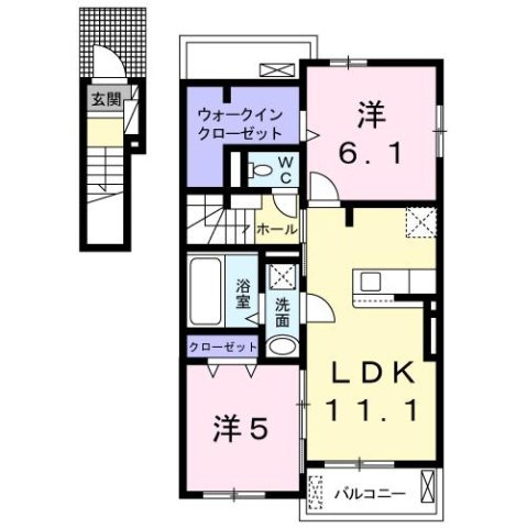 エアリー・ラブⅡ　Ａの間取り