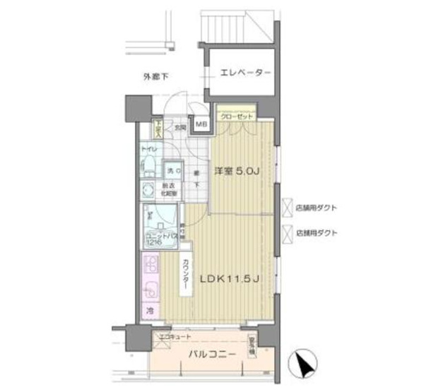 【間取り】 | アンビエンテ芝浦