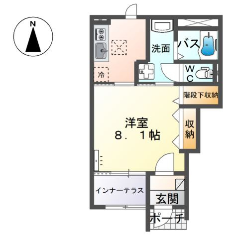 仮）高崎市下小鳥町新築アパートの間取り