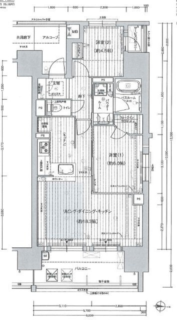 プレサンス　グラン　栄　ＴＨＥ　ＴＯＷＥＲの間取り