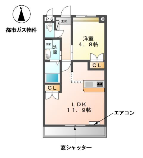 フィオーレ　デ　ローザの間取り