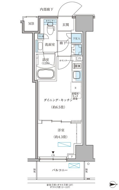 パークアクシス住吉ガーデンスクエアの間取り