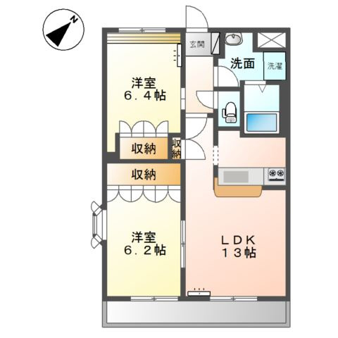 カーサ愛　２番館の間取り