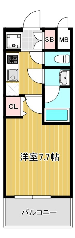 大阪市天王寺区大道２丁目の賃貸マンションの間取り