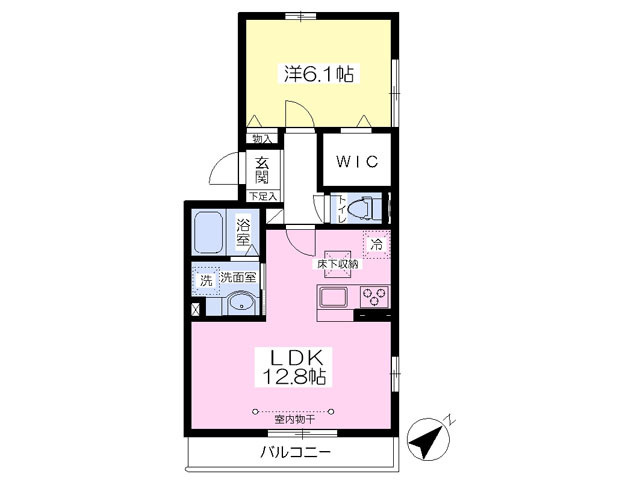 43.88平米の1ＬＤＫ♪