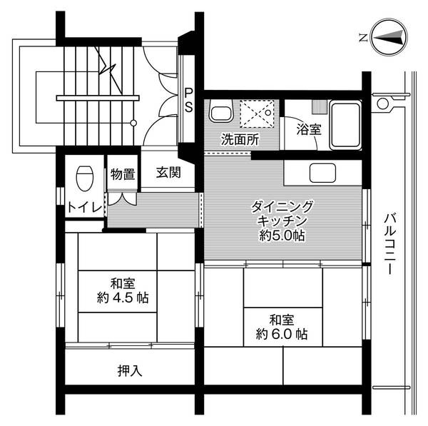 ビレッジハウス千津ヶ谷1号棟の間取り