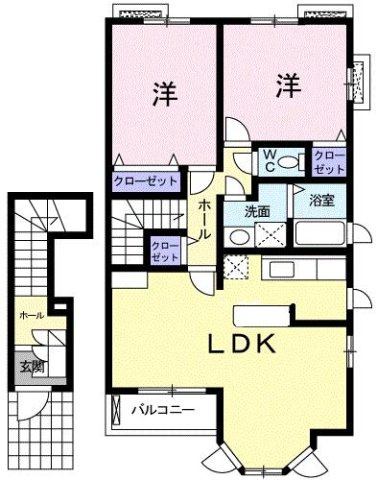 クラール安東Ａの間取り