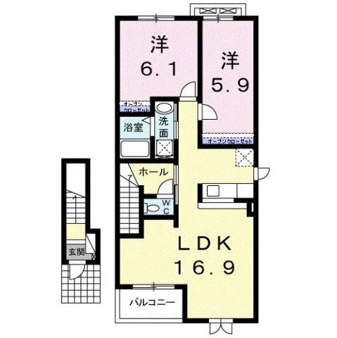 セレーノＦの間取り
