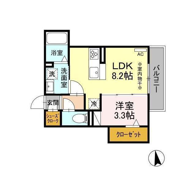 各務原市那加野畑町１丁目のアパートの間取り
