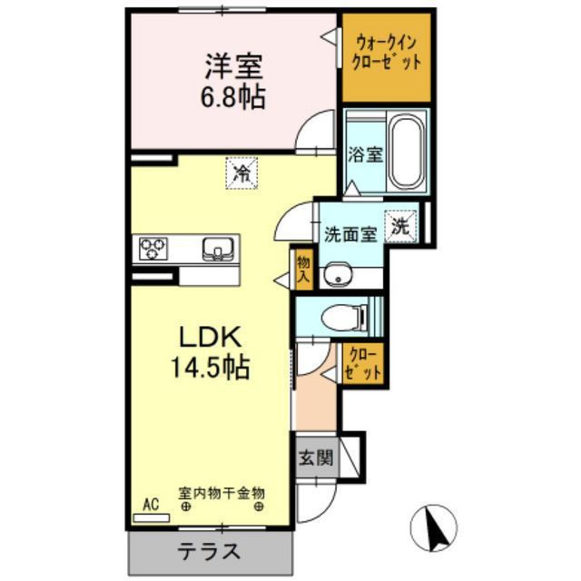 岐阜市長森本町２丁目のアパートの間取り