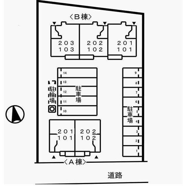 ベル　アンジュＢの駐車場