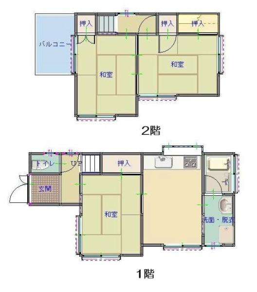 和歌山市三葛　中古戸建の間取り