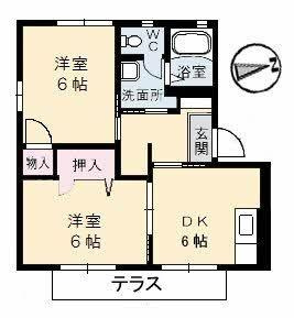 【間取り】 | ムーンライトだいせん　Ａ棟