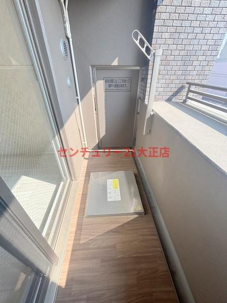 パークフラッツ弁天町駅前のバルコニー|★たっぷり干せます★