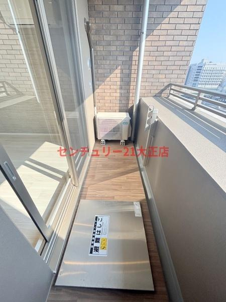 パークフラッツ弁天町駅前のバルコニー|★たっぷり干せます★