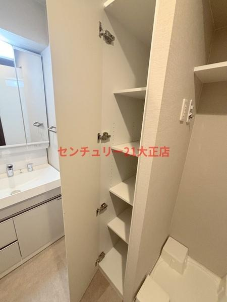 パークフラッツ弁天町駅前の洗面所|★収納あります★