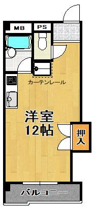 ヴァンコート三軒家東の間取り|★広い１２帖★