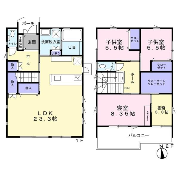 宮崎市神宮西１丁目の中古一戸建の間取り