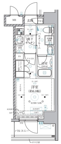 ベルグレード川崎AZ の間取り|間取りです。