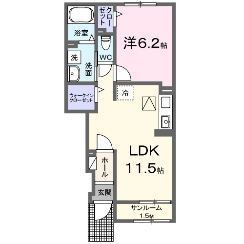 クルールＢの間取り