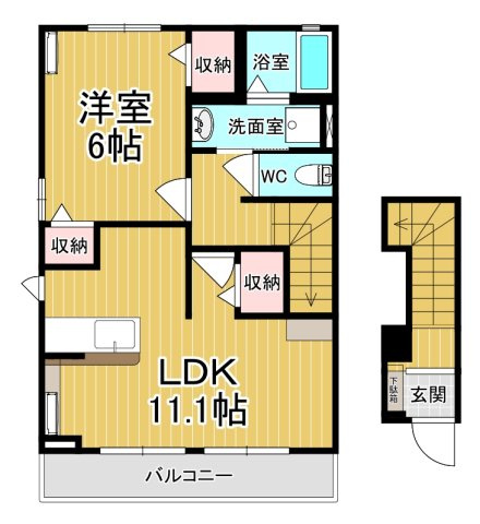 【間取り】 | ノーブル | カップルさんにオススメのお部屋です♪