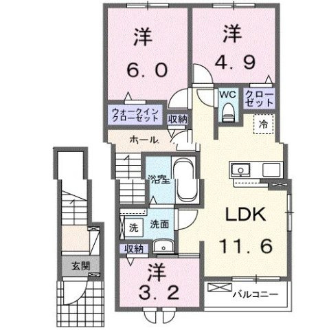 【間取り】 | 西５丁目アパート