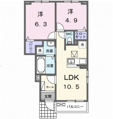 【間取り】 | 西５丁目アパート