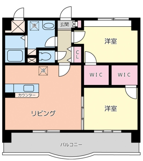 レブリアント板付の間取り|使いやすい間取りです。