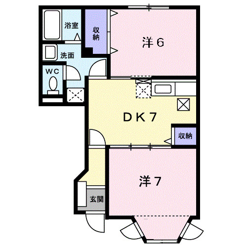 グリーンコート西館　Ｂの間取り