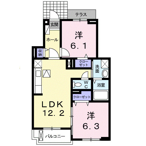 ランド　ピースＡの間取り