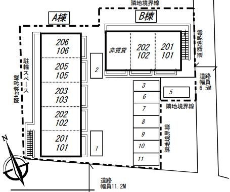【区画図】 | ドミール松庵 A棟