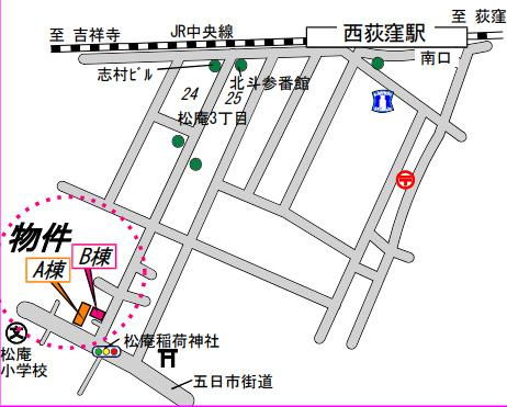【地図】 | ドミール松庵 A棟