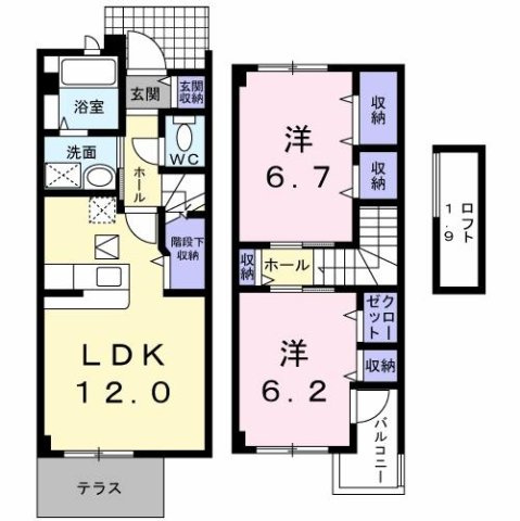 セレーノ本宿Ｂの間取り