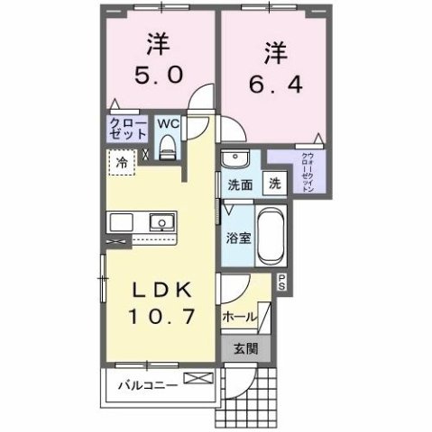 カレント　レジデンス　下増田Ⅰの間取り