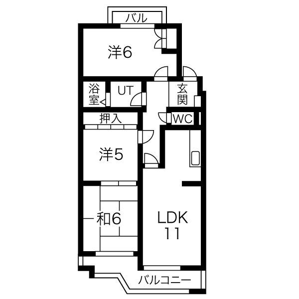 桜花城レジデンスの間取り