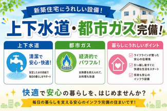 【その他】 | ☆☆建築条件なし土地売り！！いわき市小島町２丁目　限定１区画！！ | 上下水道・都市ガス