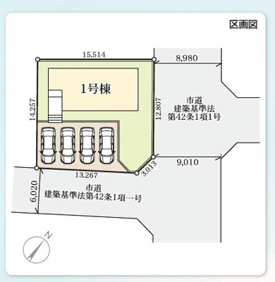 【区画図】 | ☆☆☆新築分譲　平沼ノ内　長期優良住宅　限定１棟　敷地６７.７坪！！ | 全体区画図です！！
