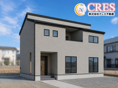 【外観】 | ☆☆新築分譲　いわき市平下平窪第１２　全３棟－②！！　長期優良住宅♪　 | ※完成イメージです！現地・モデルハウスご案内致します♪
長期優良住宅！！南向きで陽当り良好♪