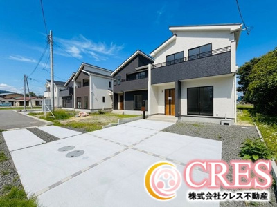 【外観】 | ☆☆☆新築住宅　錦町花ノ井　全５棟！！オール電化♪現地ご案内随時受付中です♪ | ※現地です！！ご見学できます♪
洗練された外壁デザインは、住まいを魅力的に魅せるだけではなく、断熱性や耐震性にもこだわります！