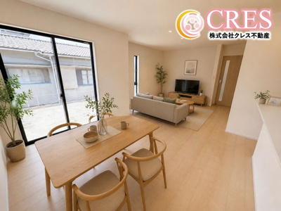 【キッチン】 | ☆☆新築分譲　いわき市平下平窪３期　長期優良住宅　全３棟－②！！　 | 対面式システムキッチン♪！床下収納もあります！！


