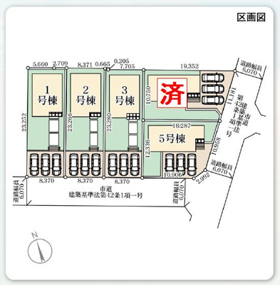 【区画図】 | ☆☆新築分譲　錦町江栗１丁目第２H　長期優良住宅　全5棟-③♪　 | 全体区画図です！
