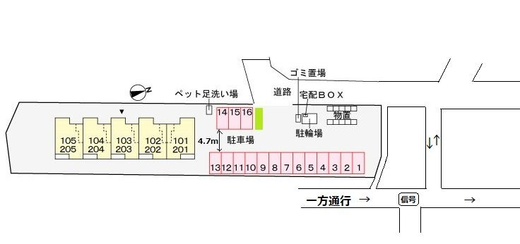 サン・グレイスの駐車場
