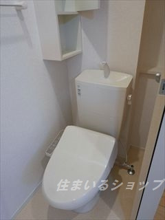 ネオヴィータⅡのトイレ|シャワートイレ・収納棚あり