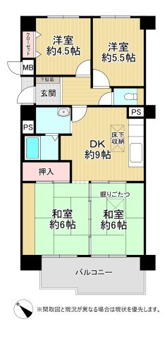 リヴィエール別所（C-3）の間取り