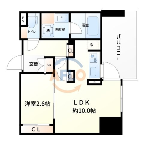 コンフォリア・リヴ本町WEST　Qの間取り|コンフォリア・リヴ本町WEST Q　間取り