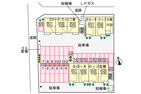 カロータ　ロッソⅠの区画図