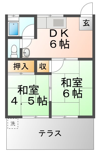 ハイツ4丁目の間取り