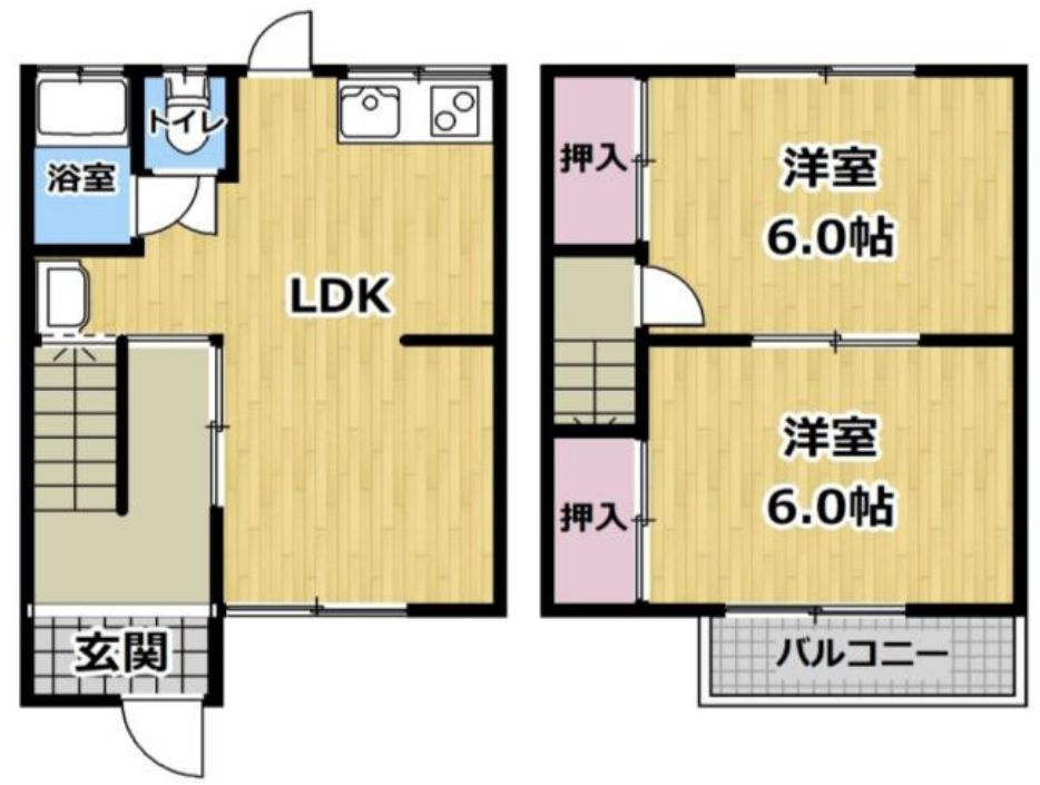 東野町戸建の間取り
