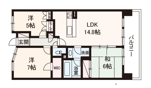 【間取り】 | サウスオールシティ レフトウイング | 17階部分の高層階！南向きで陽当り良好！のびのび暮らせる72平米超の3LDKリフォーム物件。内覧をご希望の際はお気軽にお電話ください。